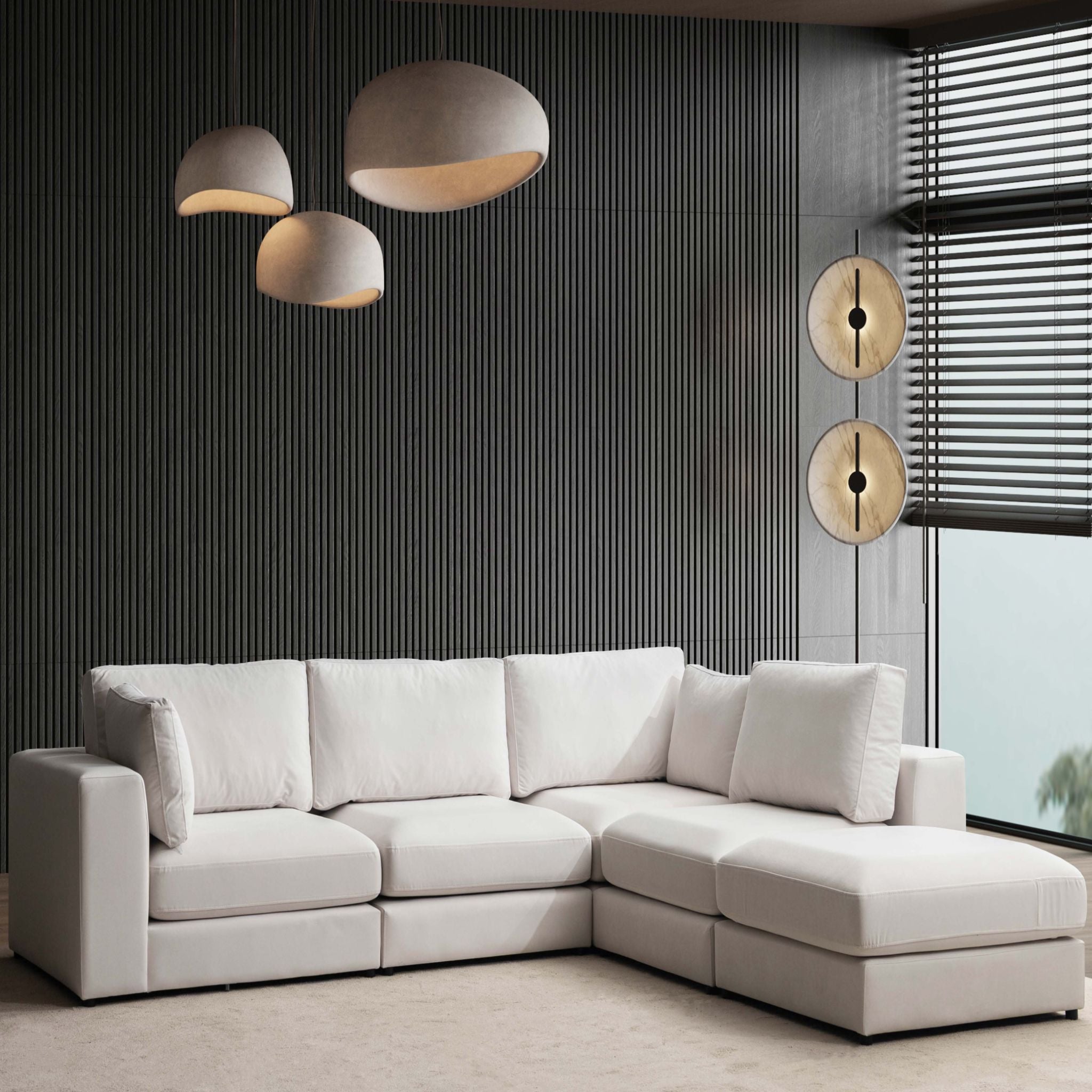 JULIA CORNER (WHITE-FABRIC)
